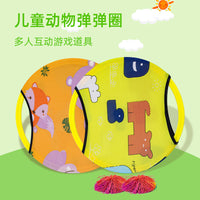 Kids Pop-Up Circle Outdoor Sensory Game with Elastic Ball and Racket