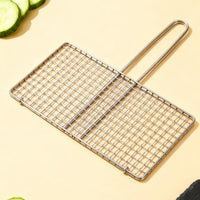Stainless Steel BBQ Grill Basket for Roasting Meat, Vegetables, and Fish - Multiple Sizes