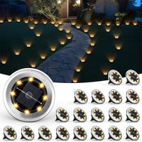 Solar Powered Mini Ground Lights for Garden & Lawn, Waterproof Outdoor Landscape Pathway Lighting