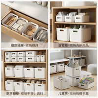 Japanese Style Lidded Storage Bins for Desk, Kitchen, Snacks, Toys, and Cosmetics