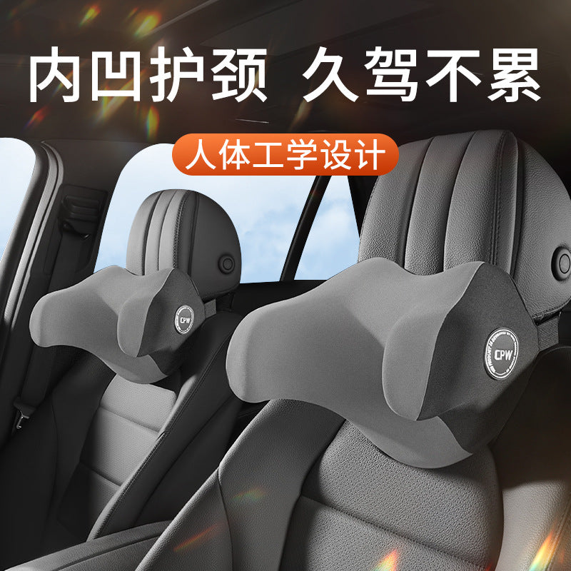 Car U-Shaped Memory Foam Neck Pillow for Travel and Sleep, Headrest and Lumbar Support Options