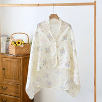Thin Cotton Shawl for Summer & Spring - Crepe Windproof Neck & Shoulder Protection for Postpartum & AC Rooms