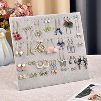 Velvet Earring and Necklace Display Stand for Jewelry Organization