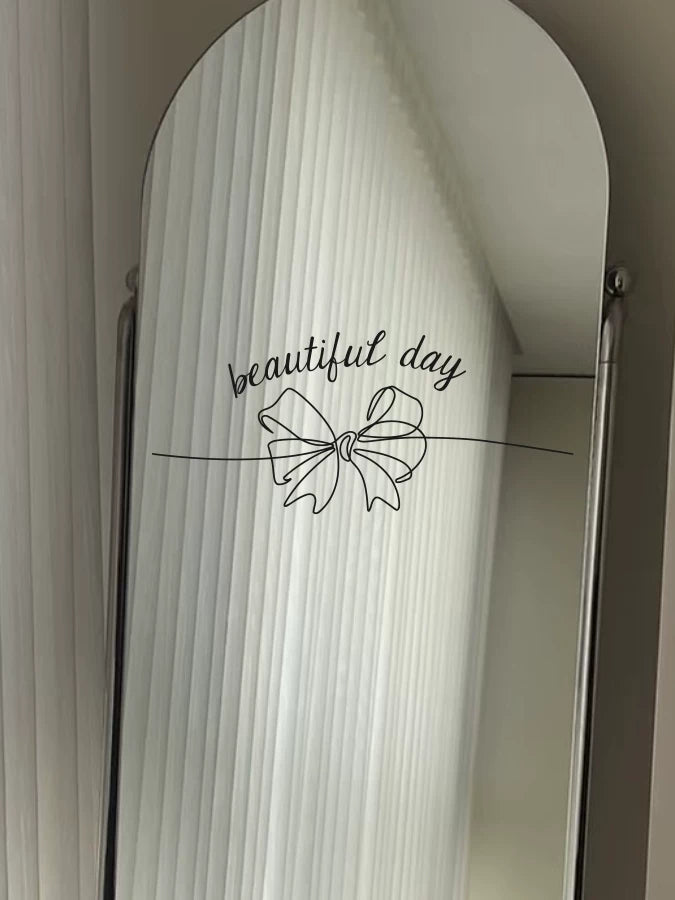 Bow Pattern Home Decoration Stickers for Toilet Lid, Glass Door, Mirror
