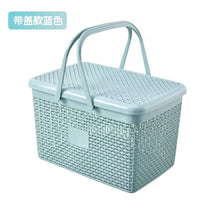 Portable Shower Caddy Basket with Lid for Bathroom and Dormitory
