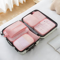 7-Piece Travel Storage Bag Set for Clothes, Shoes, and Toiletries