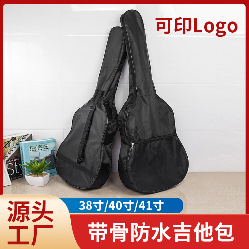 Waterproof Acoustic Guitar Gig Bag for 38-41 Inch Guitars with Shoulder Straps