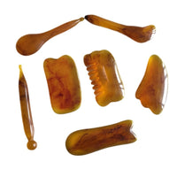 Amber Gua Sha Massage Tool Set for Meridian Health and Beauty