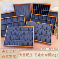 Solid Wood Jewelry Display Tray for Necklaces, Pendants, Bracelets, and Earrings