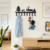 Decorative Wall-Mounted Coat Hooks with Strong Bearing Capacity, No-Drill Installation