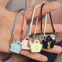 Dollhouse Miniature Retro Camera Black and White Bag Neck Accessory Doll Pendant