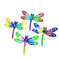 American Style Iron Dragonfly Wall Decor UV Printed Outdoor Garden Fence Hanging Ornament