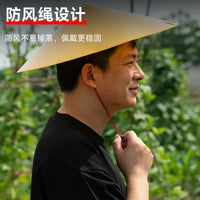 Plastic Conical Hat Rainproof Sun Protection Wide Brim for Farming Fishing Gardening
