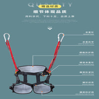Full Body Harness for Ziplining and High-Altitude Work, Wear-Resistant Fall Protection Safety Belt