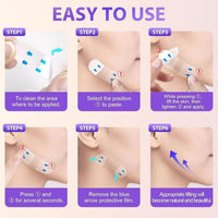 Invisible Face Lift Tape for Sagging Skin - Matte Transparent V-Line Lifting Patches