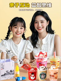 Kids' DIY Miniature Milk Tea Cup Ice Cream Dessert Play Food Set