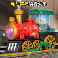 Kids Electric Universal Spray Train or Gear Excavator Toy with Music and Lights