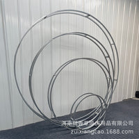 Double-Layer Round Iron Wedding Arch Truss for Floral Arrangements