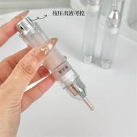 Travel Vacuum Press Pump Bottle for Lotion, Eye Cream, Serum, Foundation Samples