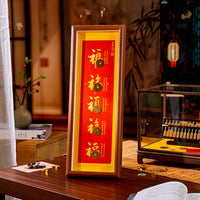 Chinese New Year Five Blessings Photo Frame Ornament with Lucky Coins