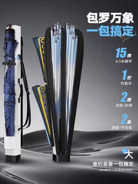 New Multifunctional Fishing Rod Bag Portable Hard Shell Fishing Tackle Storage Bag