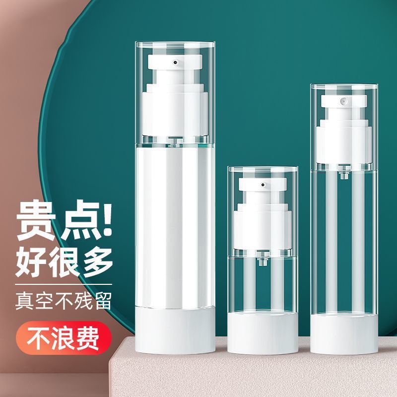 Vacuum Travel Dispenser Bottles for Cosmetics and Lotions