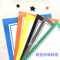8K Bordered Drawing Paper for Kids, Art Studio Creative Painting Paper with Colored Edges, 50 Sheets