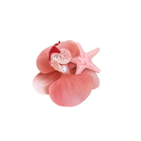 Orchid Starfish Hair Clip for Women, Side Clip Hairpin for Beach Photoshoots