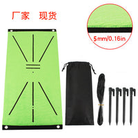 Golf Swing Mat with Impact Trajectory Detection for Indoor/Outdoor Practice
