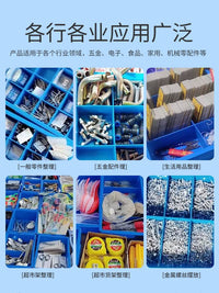 Multi-Compartment Plastic Storage Box for Screws, Parts, and Hardware Tools