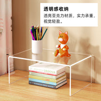 Acrylic Desktop Cup Storage Rack Tiered Organizer Clear Tea Cup Riser Shelf