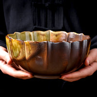 Large Vintage Kiln-Fired Ceramic Tea Wash Bowl for Gongfu Tea Ceremony