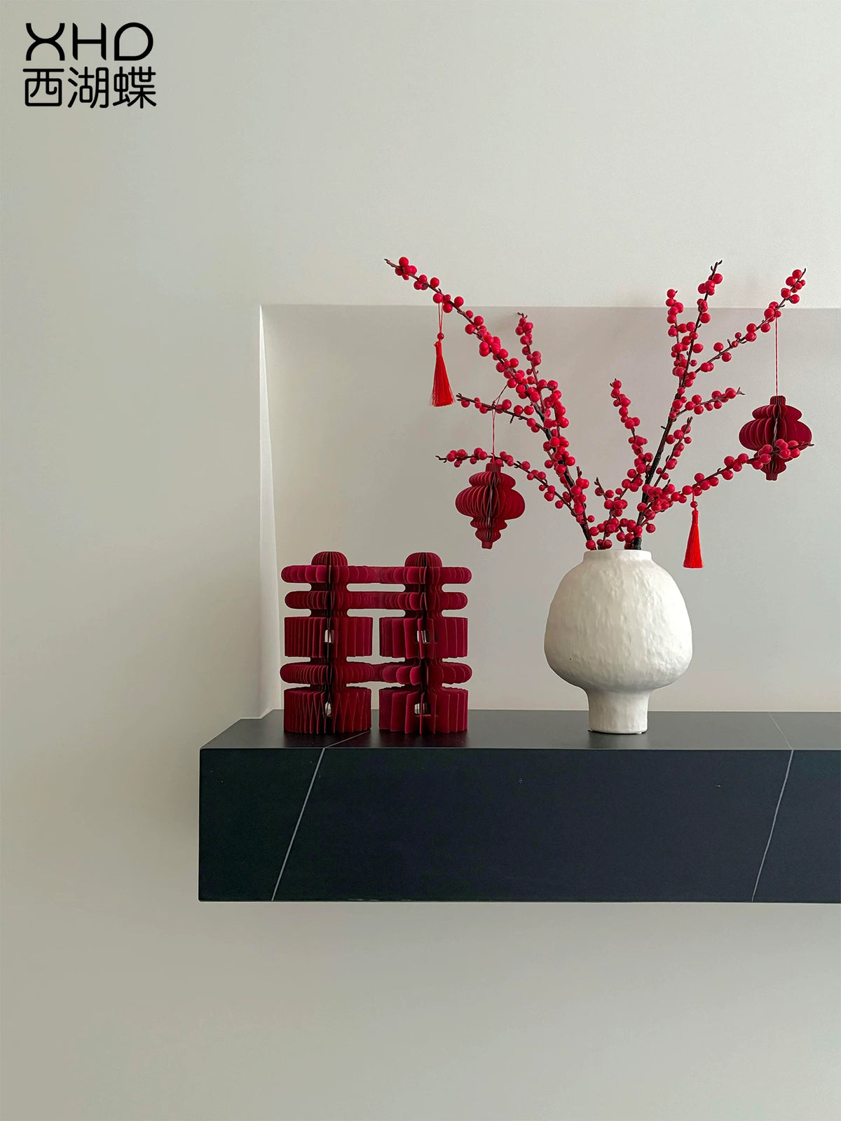3D Double Happiness Wedding Decoration Ornament for Bedroom Living Room