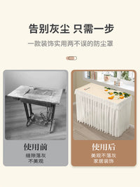 Vintage Sewing Machine Dust Cover Waterproof Oil-Proof Decorative Cloth