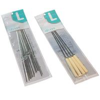 Wooden Handle Anti-scalding BBQ Skewers Stainless Steel Thickened Lengthened Meat Skewers Flat Skewers Grilling Tools
