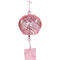 Colorful Striped Rotating Glass Wind Chime Outdoor Decor