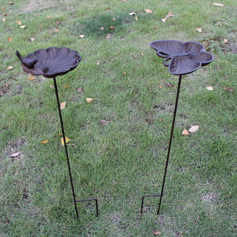 Vintage Cast Iron Bird Feeder Garden Ornament
