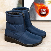 Women's Mid-Calf Waterproof Winter Snow Boots for Seniors