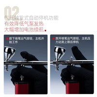 Meow Artisan HM-02PRO Portable Cordless Airbrush Compressor Kit for Model Painting