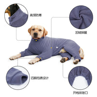Winter Warm Fleece Full-Coverage Four-Legged Dog Coat for Large Breeds - Doberman Pet Home Clothes