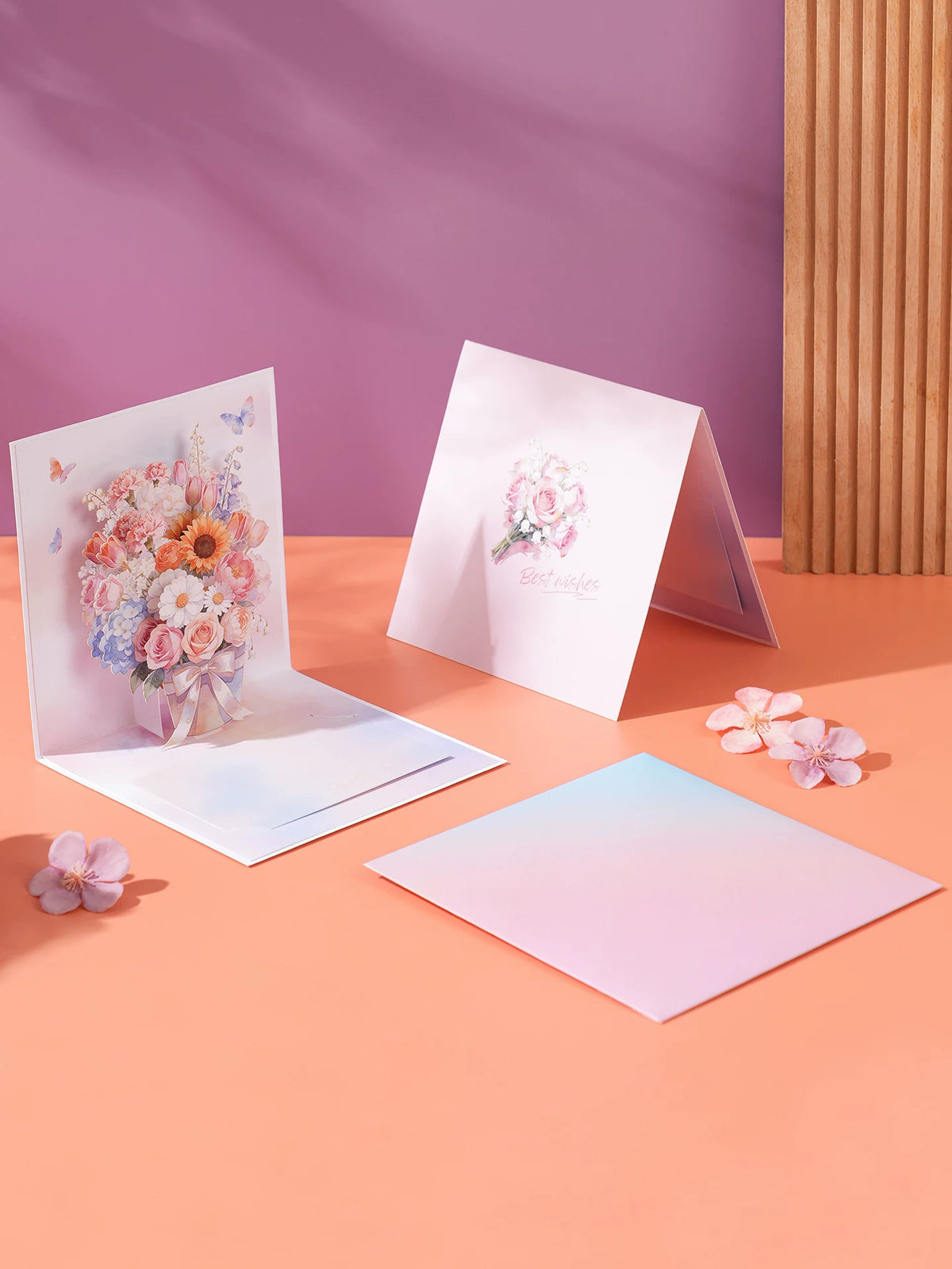 3D Pop Up Flower Bouquet Greeting Card for Mother's Day, Nurse's Day, Birthday, Thank You, All Occasions