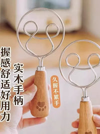 Bear Stand-Up Stainless Steel Dough Mixer & Whisk for Kitchen Use
