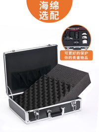 Portable Aluminum Alloy Tool Case with Lock, Document and Equipment Storage Box