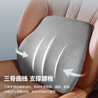 Memory Foam Car Neck Pillow Suede U-Shaped Headrest Lumbar Support Cushion