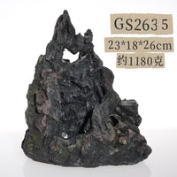 Aquarium Sandfall Mountain Ornament with Pump, Fish Tank Landscape Decoration