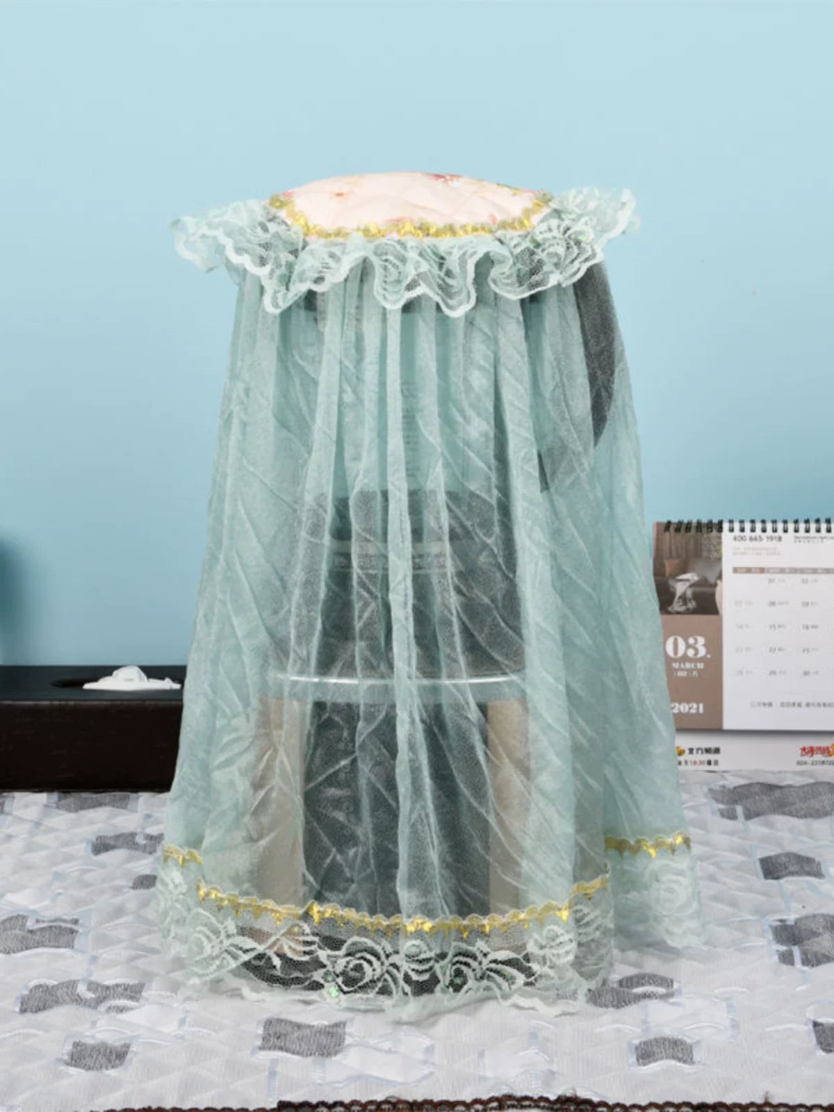 Lace Embroidered Dust Cover for Blenders and Juicers, Korean Style Appliance Cover