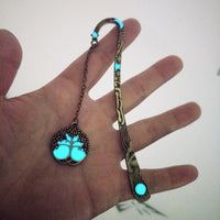 Luminous Feather Bookmark with Dragonfly, Moon, Sun, Stars, and Tree of Life Designs