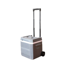18L Portable Cooler Box with Wheels, Insulated Car Refrigerator for Food Delivery, Outdoor Plastic Ice Chest with Pull Rod