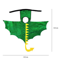 Kids' Halloween Dinosaur Costume Set with Cape, Mask, and Tail - Pterodactyl Design