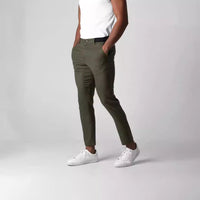 Men's Breathable Casual Cotton Long Pants for All Seasons